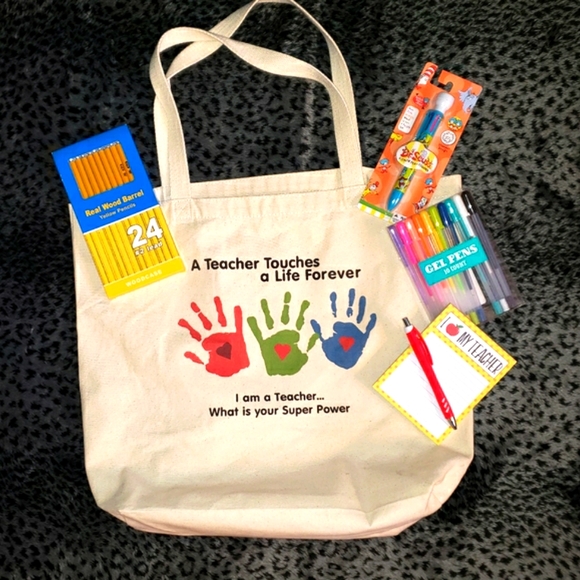 Teacher Tote Bag Accessories Set - Picture 1 of 10